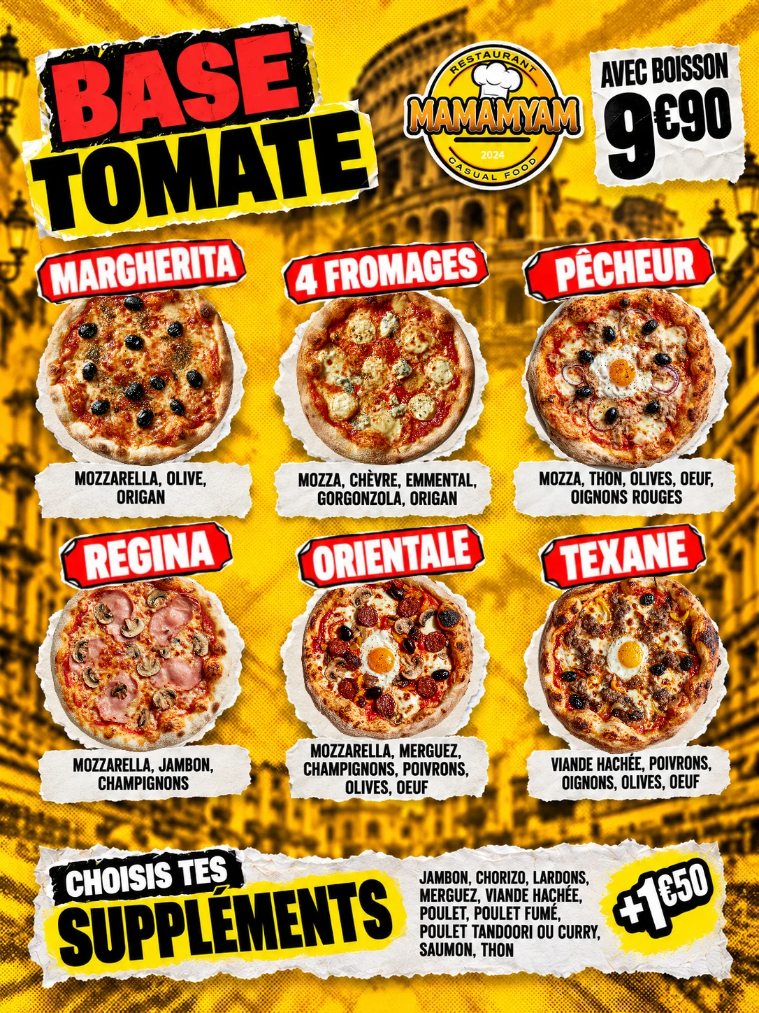Pizzas Base Tomate Mama'Myam